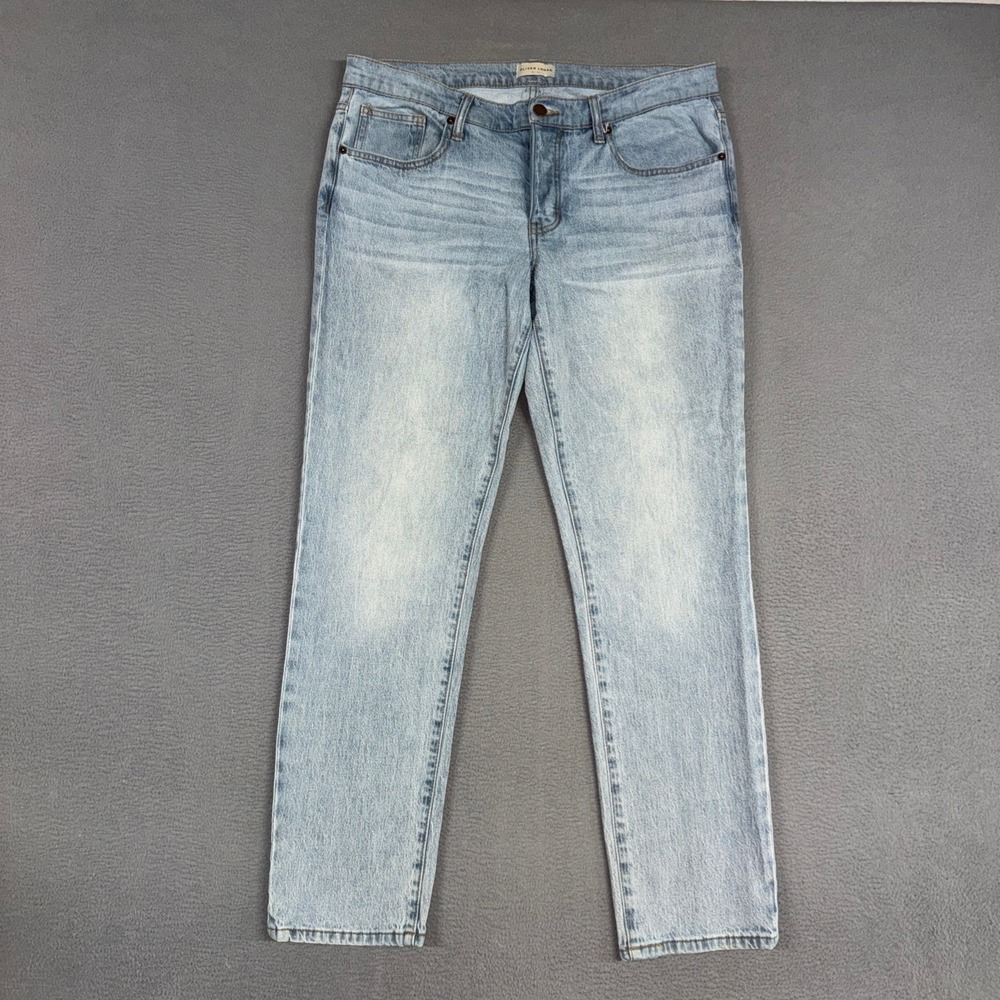 Oliver Logan Jeans Womens 31 (Fit 34) Light Blue Straight Leg Light Wash Denim